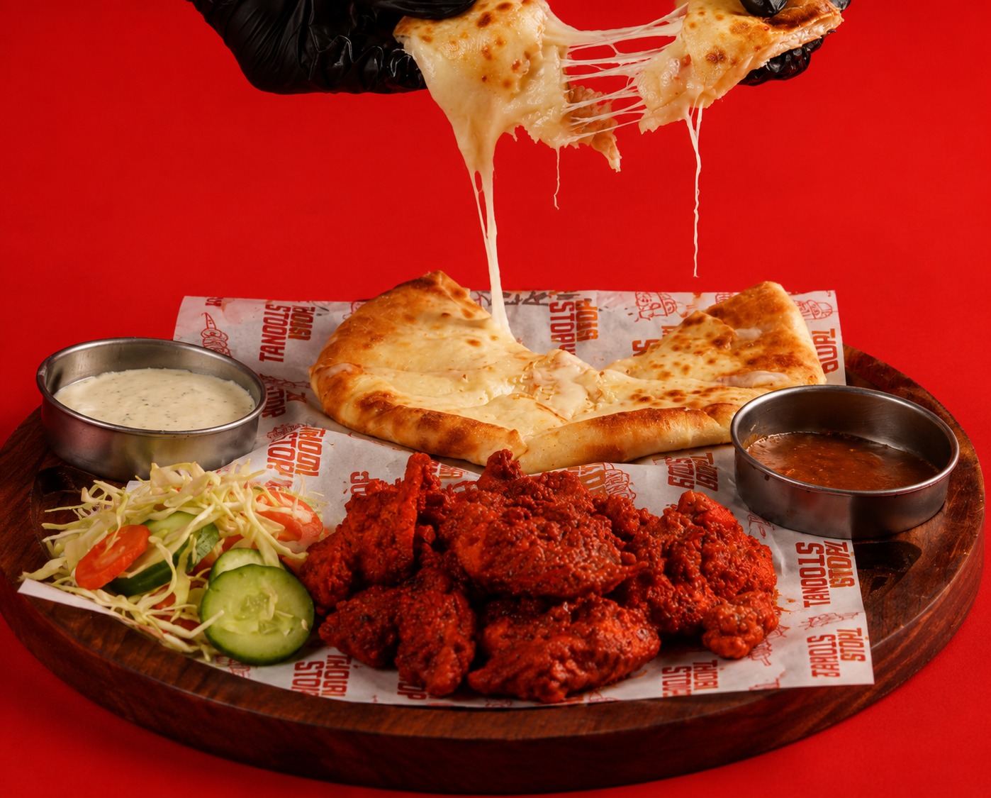 Tandoori Chicken Bone (Cheese Naan Double)